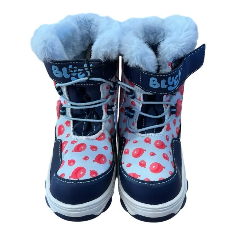 New GroundUp Bluey & Bingo Keepy Uppy Balloons Furry Toddler Winter Boots 12